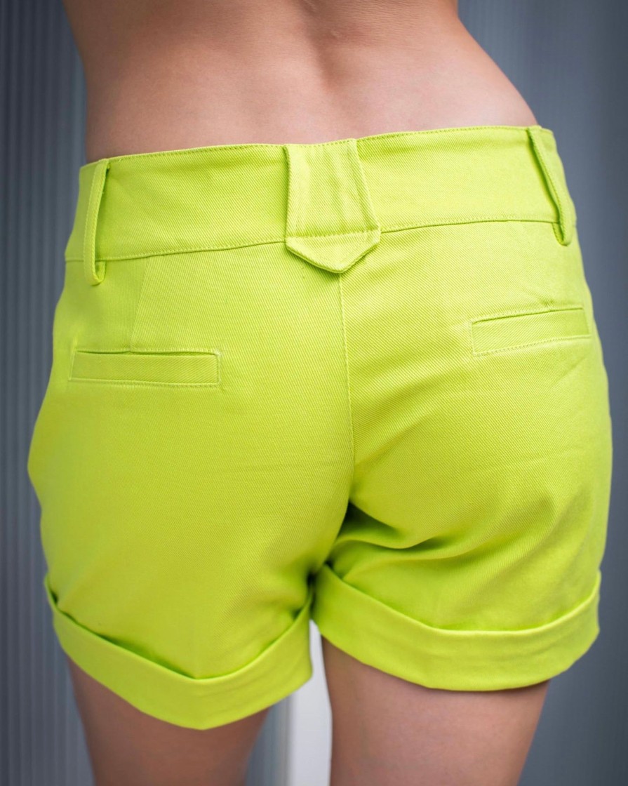 Clothing White Ginger | Daisy Shorts Lime Punch