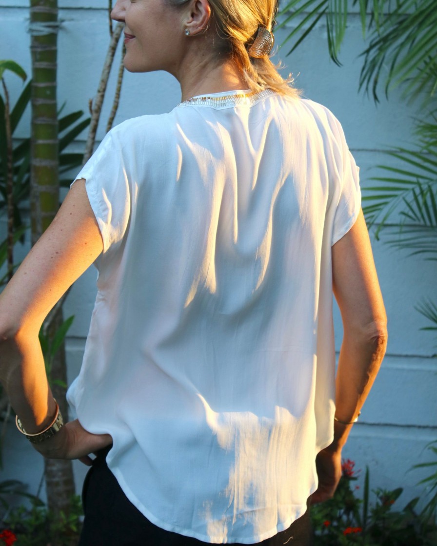 Clothing White Ginger | Cabo Top Off White