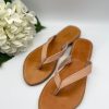 Accessories White Ginger | Leather Flip Flops Nude