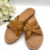 Accessories White Ginger | Rhodes Leather Sandals Tan