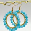 Accessories White Ginger | Bali Crystal Hoop Earrings - Pale Blue