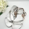 Accessories White Ginger | Mykonos Sandal Cross Strap Silver