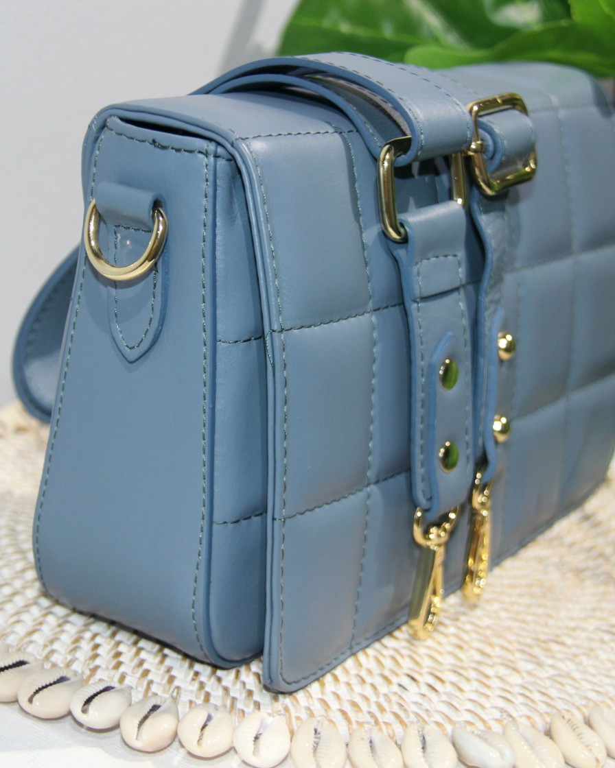 Accessories White Ginger | Renata Structured Bag - Denim Blue