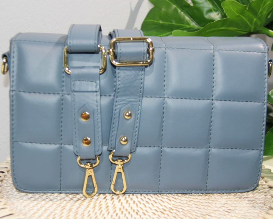 Accessories White Ginger | Renata Structured Bag - Denim Blue