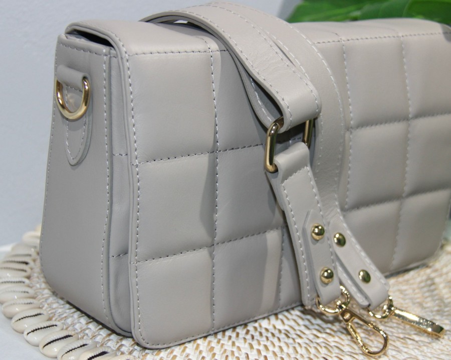 Accessories White Ginger | Renata Structured Bag - Grey