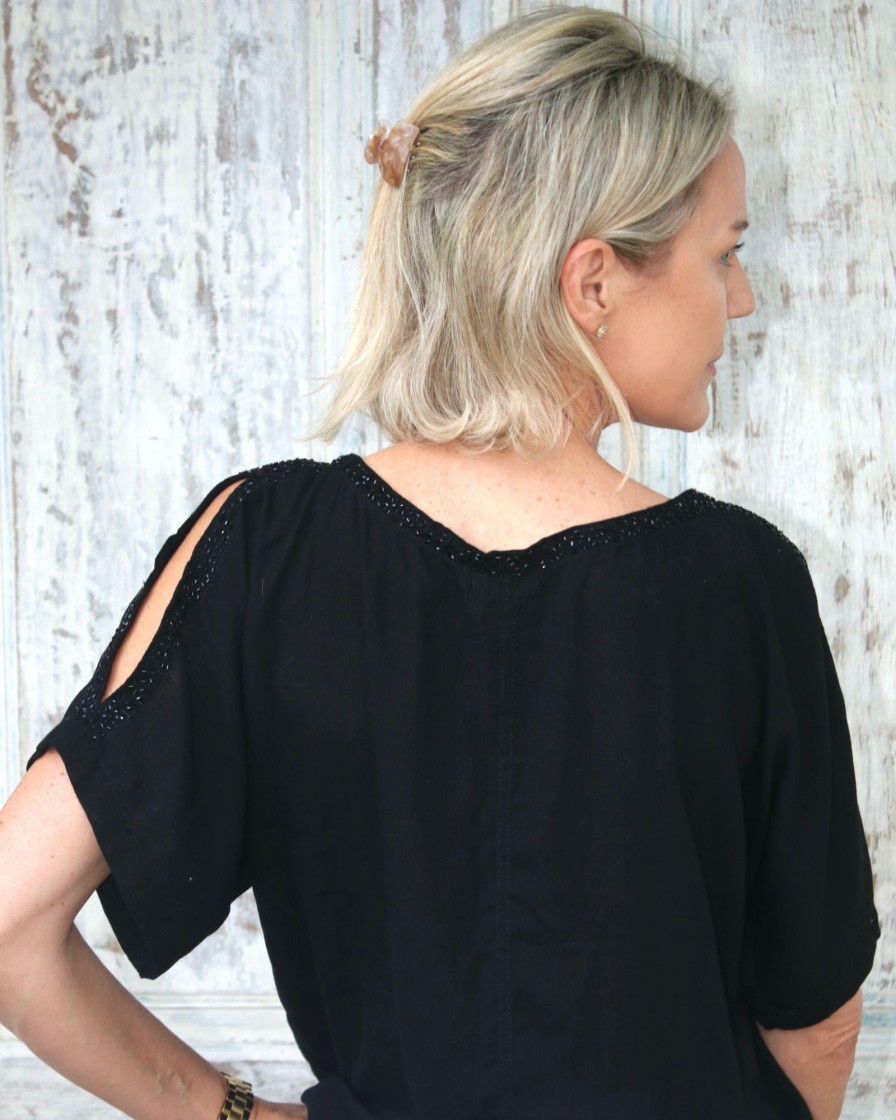 Clothing White Ginger | Clemmie Top Black