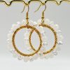 Accessories White Ginger | Bali Crystal Hoop Earrings - White