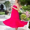 Clothing White Ginger | St Tropez Dress/Skirt Fuchsia