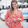 Clothing White Ginger | Tilly Top Orange Zebra