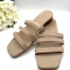 Accessories White Ginger | Crete Leather Sandals Beige