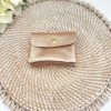 Accessories White Ginger | Rose Gold Metallic Leather Coin Purse