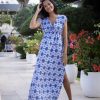 Clothing White Ginger | Gabriella Dress Navy Dahlia