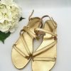 Accessories White Ginger | Mykonos Sandal Cross Strap Gold