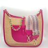 Accessories White Ginger | Fuchsia Woven/Leather Hobo Bag